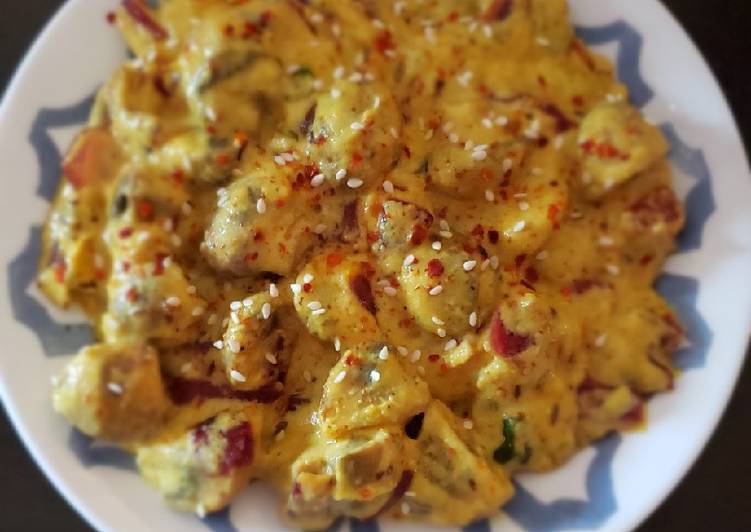 Recipe of Super Quick Creamy curd mushrooms