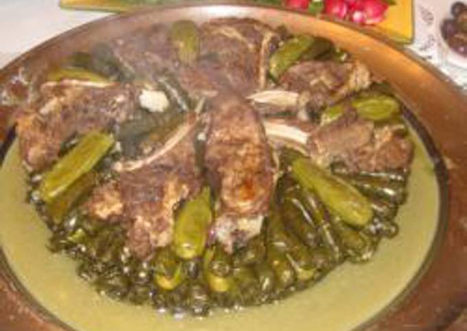 Recipe of Jamie Oliver Stuffed vine leaves and zucchini - mehshi warak enab w koussa