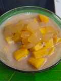 Kolak Pisang Tanduk dengan Kolang Kaling