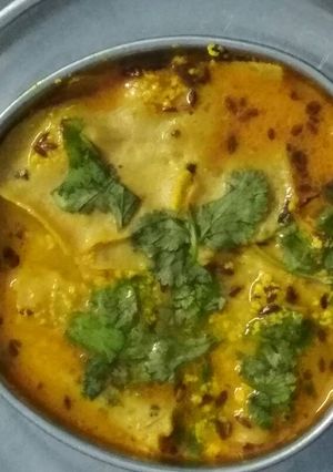 A picture of Papad ki sabji.