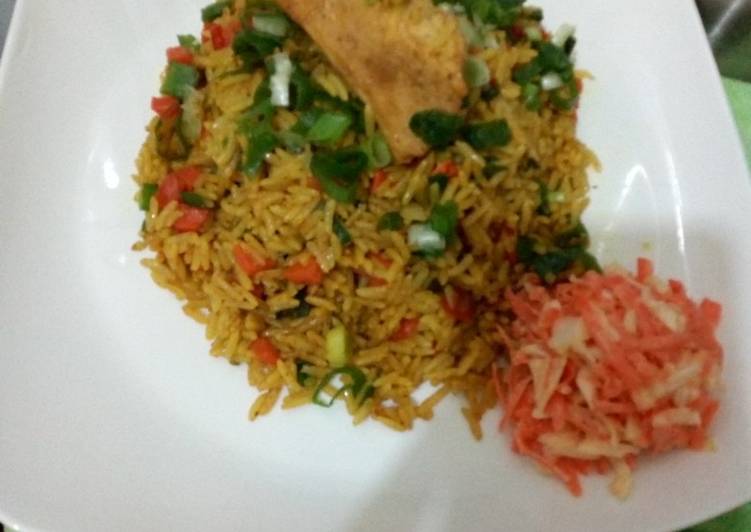 Recipe of Speedy Fried rice with side coleslaw