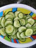 Salada de pepino com molho agridoce