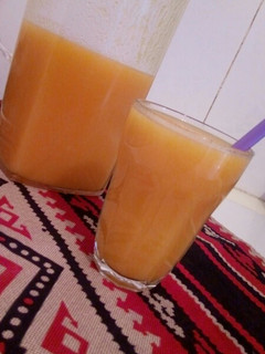صورة لوصفة عصير الجزر و برتقال🍹🍹