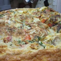 Potato eggs omelette A picture of Potato eggs omelette.