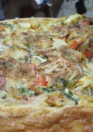 A picture of Potato eggs omelette.