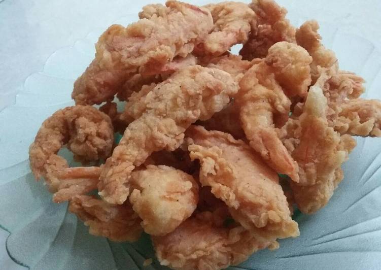 Cara Gampang Membuat Udang goreng crispy renyah, Lezat
