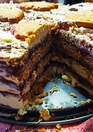 Una foto de Tarta de galletas dinosaurios