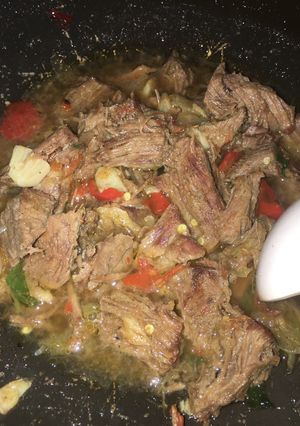 Foto resep Oseng daging mercon