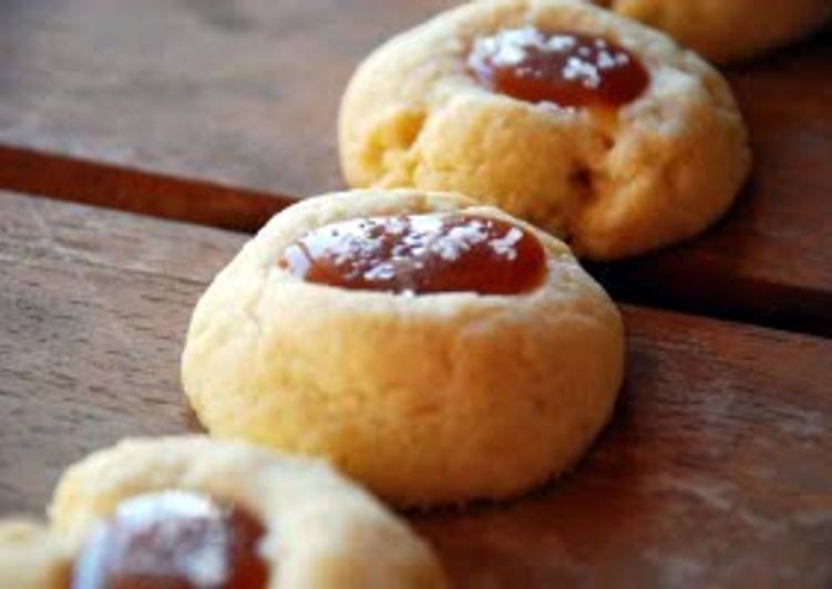 Easiest Way to Prepare Super Quick Homemade Salted Caramel Thumbprints