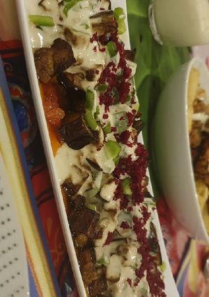 صورة لوصفة سلطة باذنجان بالطحينه