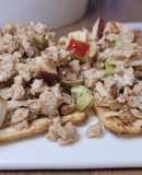 Ensalada vegana sabor pollo