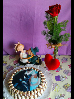Una foto de San marcos. Tarta de aniversario