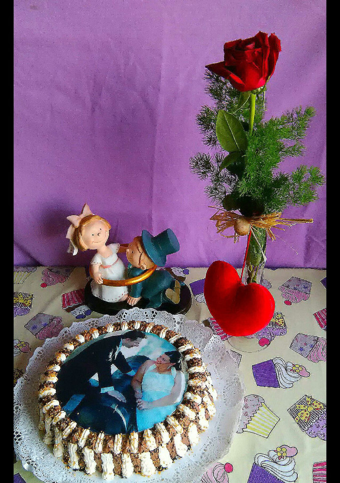 Una foto de San marcos. Tarta de aniversario