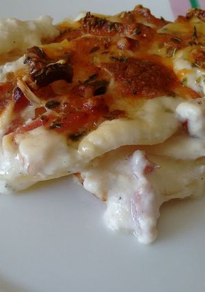Una foto de Patatas gratinadas con bacon 