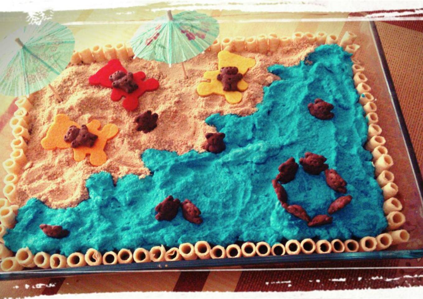 Tarta de galletas y chocolate veraniega
