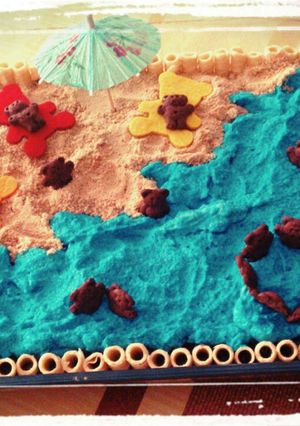 Una foto de Tarta de galletas y chocolate veraniega