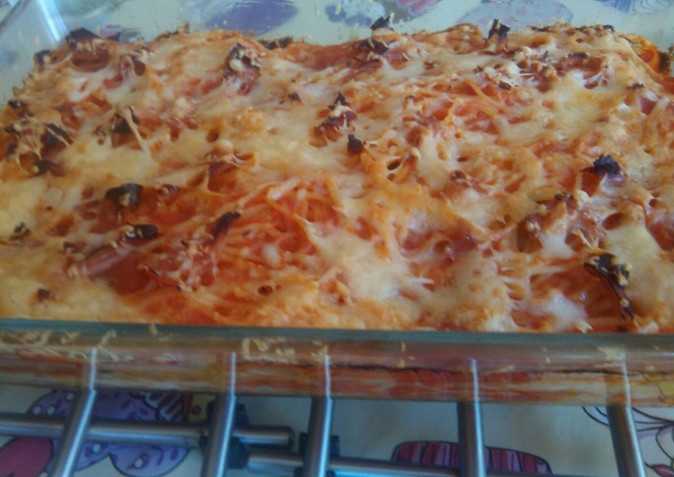 Spaghetti al horno de mi chico 😍😍😍
