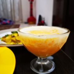 A picture of Mango with rabdi.