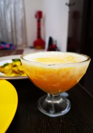 A picture of Mango with rabdi.
