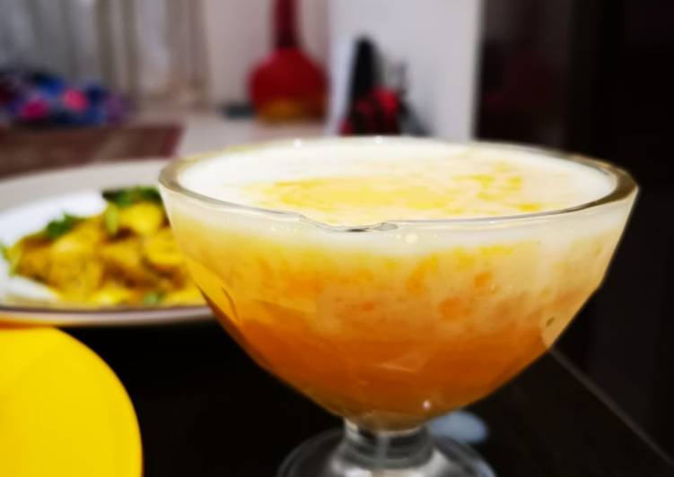 Steps to Make Favorite Mango with rabdi