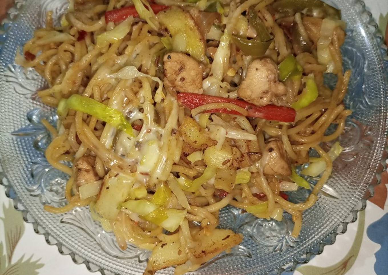 Cheesy Chicken Spaghetti