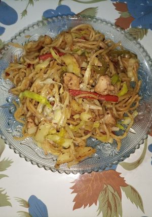 A picture of Cheesy Chicken Spaghetti.