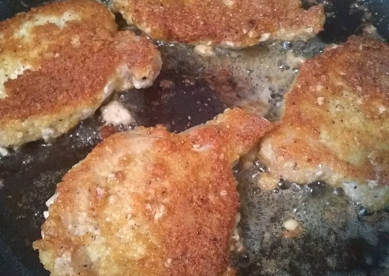 Keto fried pork chops