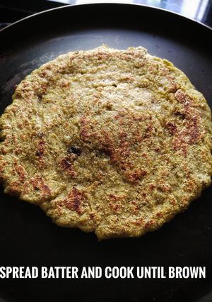 A picture of Sprouted Moong Chilla.