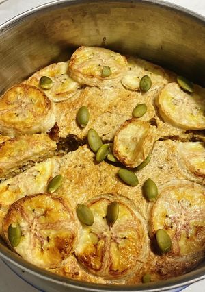 Hình của món Bánh chuối yến mạch bằng nồi chiên không dầu.