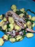 Gnocchi con scampi rucola e frutti di mare