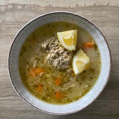 A picture of Chicken soup - pressure cooker.
