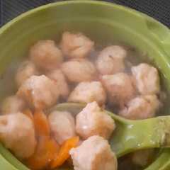 A picture of Sop Bakso Udang Wortel Sederhana.