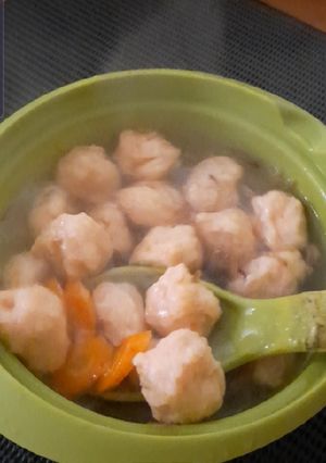 Foto resep Sop Bakso Udang Wortel Sederhana