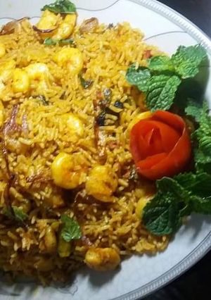 A picture of PRAWN BIRYANI #KokabandCookpad.