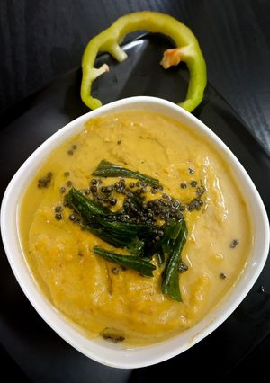 A picture of Capsicum Chutney / Capsicum tomato chutney recipe - Best Side dish for Idly.