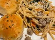 A picture of creamy dijon pasta