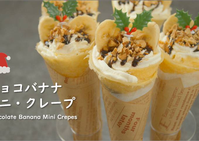 Chocolate Banana Mini Crepes (Japanese Crepes)【Recipe Video】