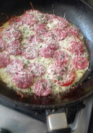 Una foto de Pizza al la sarten