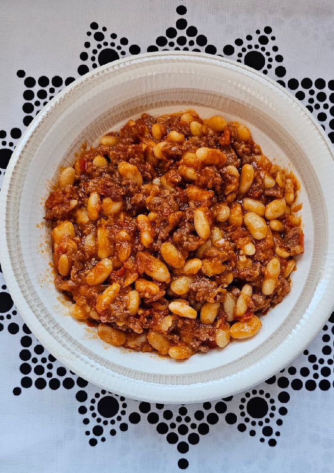 Una foto de Chile con carne