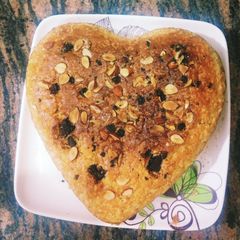 A picture of Eggless butterscotch whole wheat Cake.