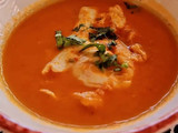 Sopa de Tomate com Ovo Escalfado