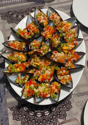 Una foto de Mejillones a la vinagreta bien riquitos