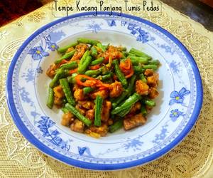 Mudah Cepat Memasak Tempe Kacang Panjang Tumis Pedas Mantul Banget