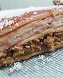 Lasaña con masa de panqueques y salsa fileto