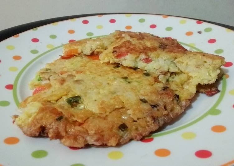 Omelet nasi sisa semalam / omlet nasi