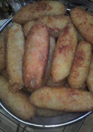 Hình của món Khoai mì bọc chuối.