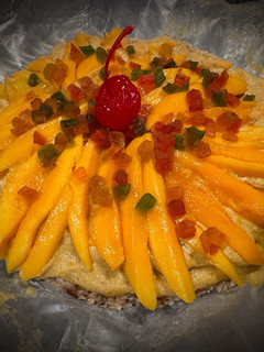 A picture of Mango cheesecake.
