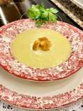 Crema de calabacín con quesitos