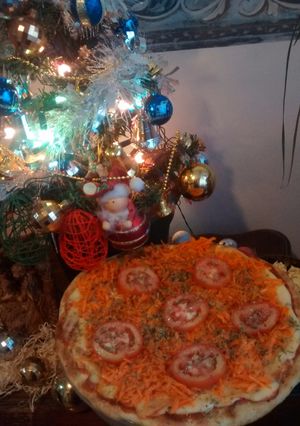 Una foto de Pizza casera con mamá