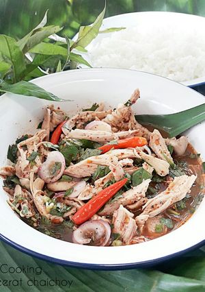 รูปของ ซั่วไก่ใส่ผักแพรว #เมนูอีสานแซ่บนัว